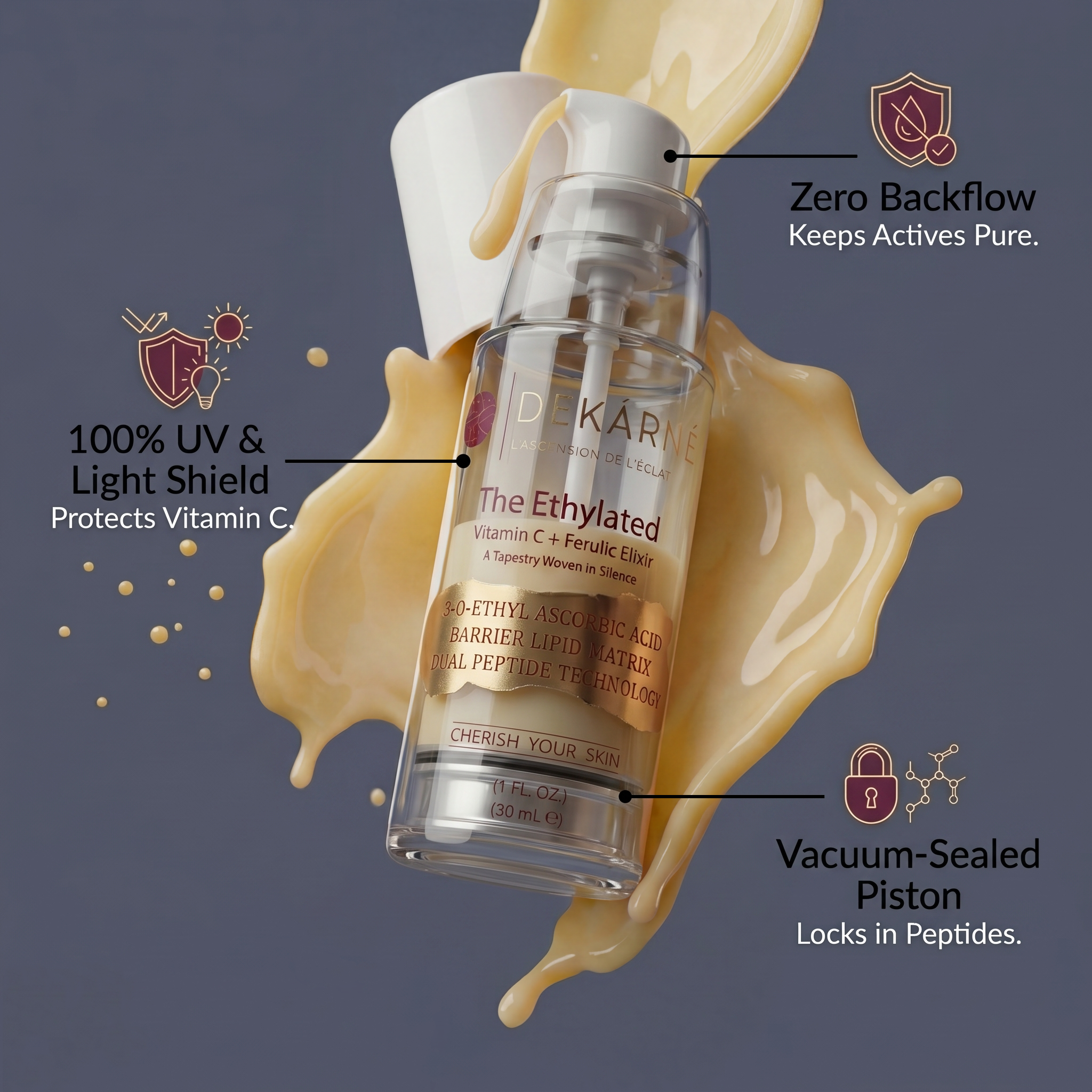 DEKÁRNÉ Ethylated Vitamin C + Ferulic Elixir | Radiance, Reimagined.