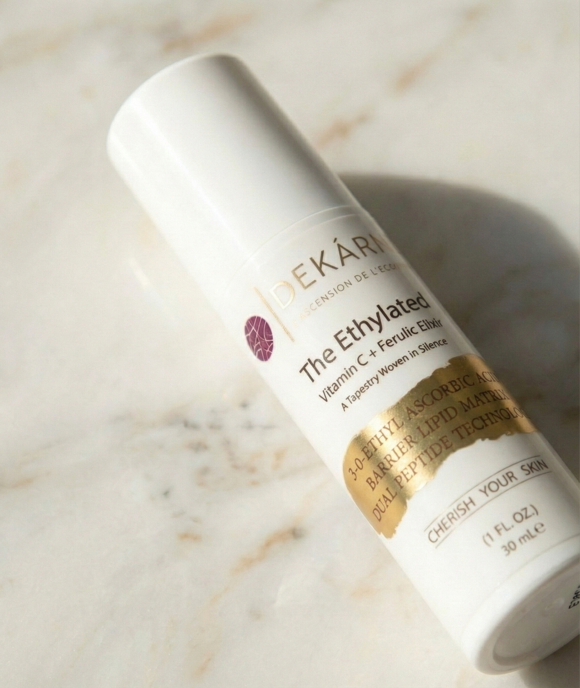 DEKÁRNÉ Ethylated Vitamin C + Ferulic Elixir A Tapestry Woven in Silence