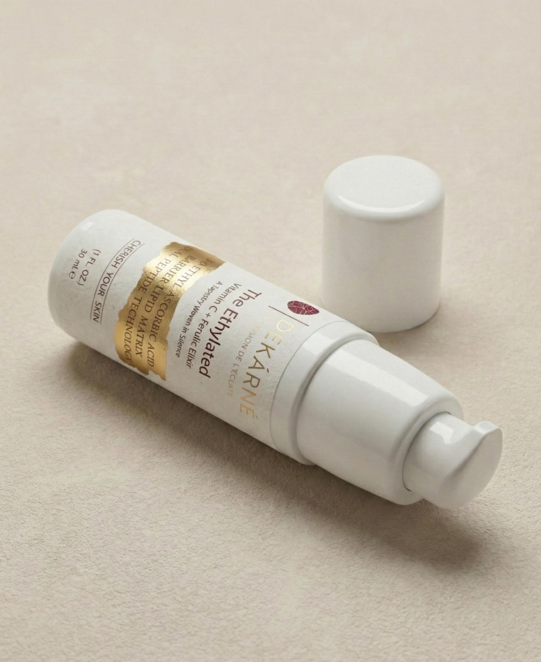 DEKÁRNÉ Ethylated Vitamin C + Ferulic Elixir A Tapestry Woven in Silence