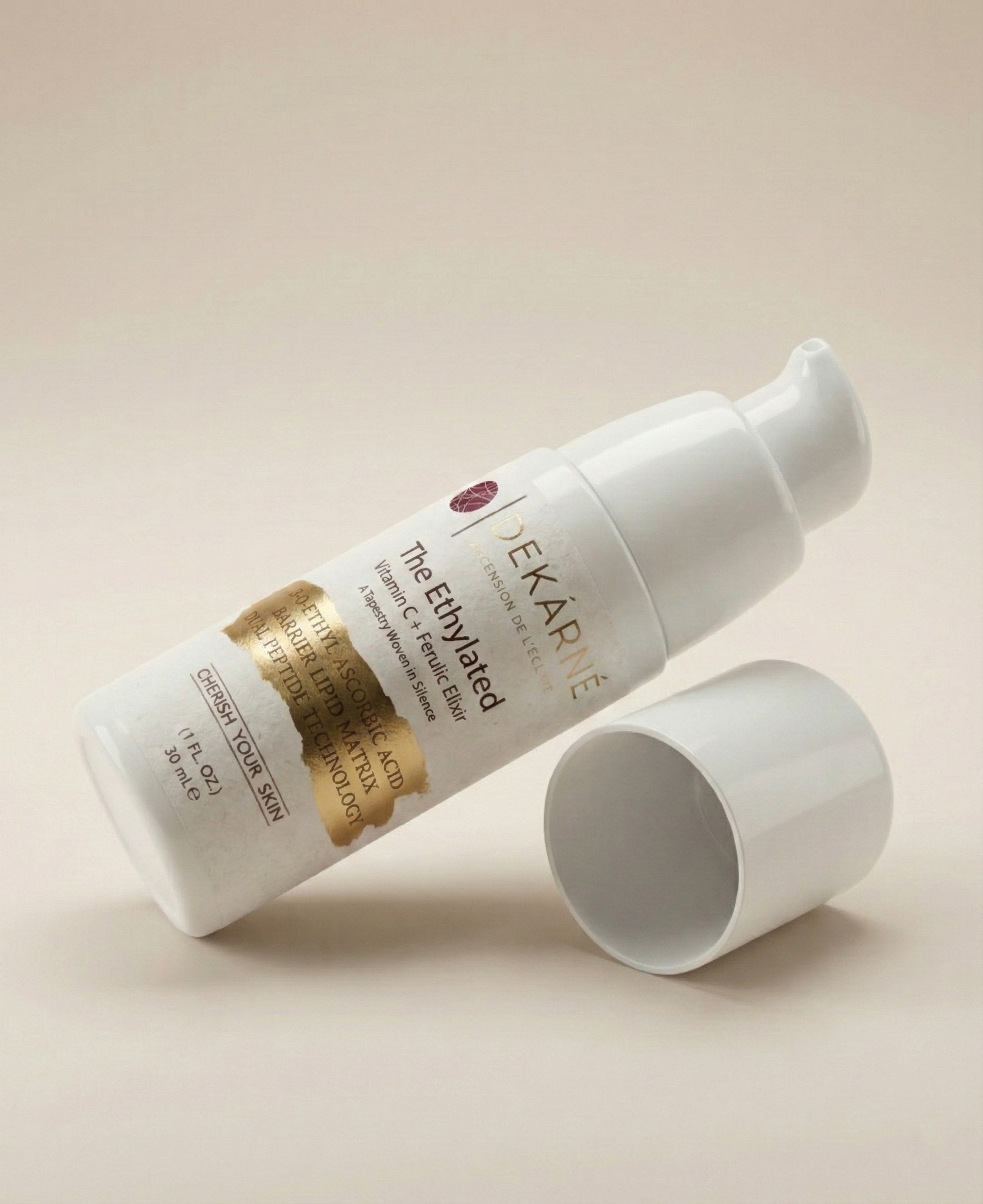 DEKÁRNÉ Ethylated Vitamin C + Ferulic Elixir A Tapestry Woven in Silence